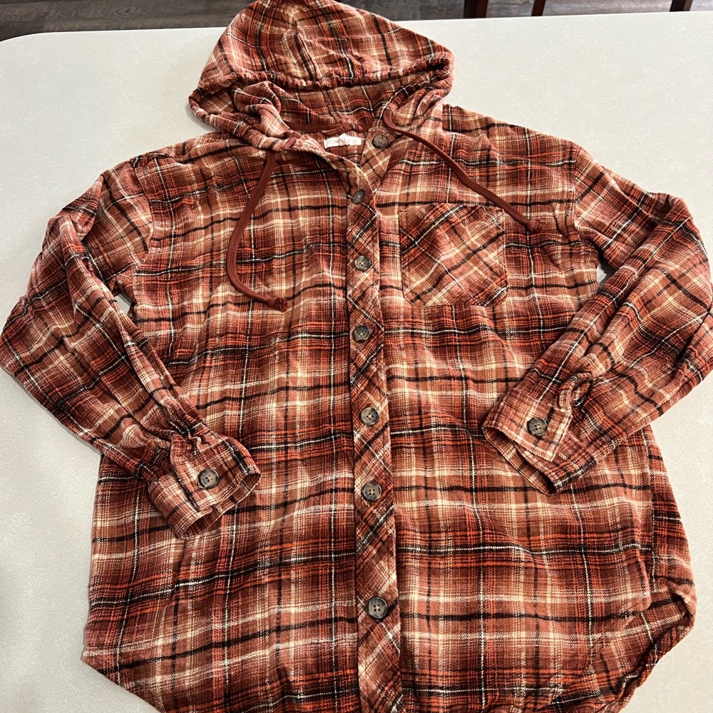 Plaid Hooded Flannel
